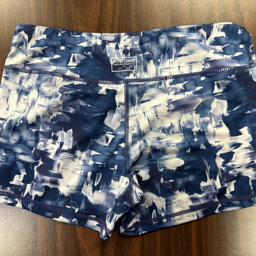 Abstract Print Athletic Shorts